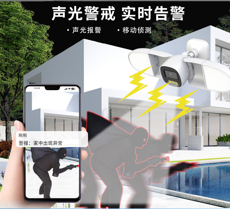 Câmera IP de Segurança Residen - Home Security Flood Lights avaliação e preço