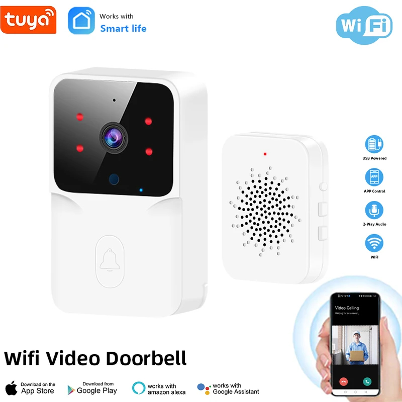 Campainha de Vídeo WiFi Tuya c - Home Security Front Door Camera avaliação e preço