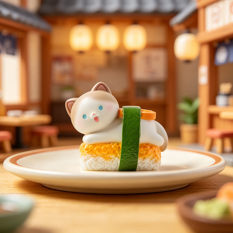 Sushi Cat Blind Box: Figurinha - Home Security Items avaliação e preço